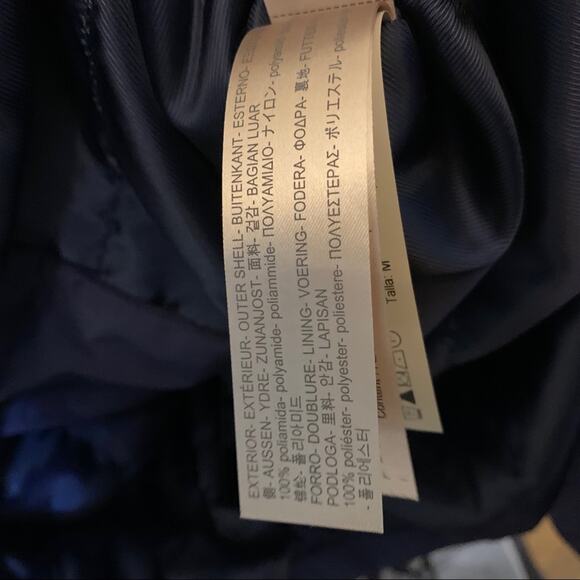 Massimo Dutti Jacket Size M Wide Sleeve Belted Navy - Picture 12 of 12